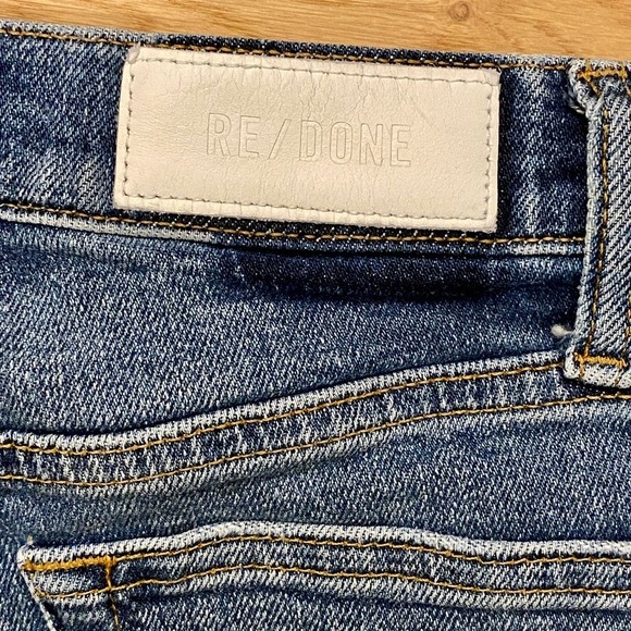 RE/DONE 90s High Rise Ankle Crop Jeans in Dusk Destroy Kristin Cavallari Size 24 - Picture 5 of 12